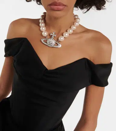 Vivienne Westwood Off-shoulder bustier crêpe minidress | Thumbnail 3