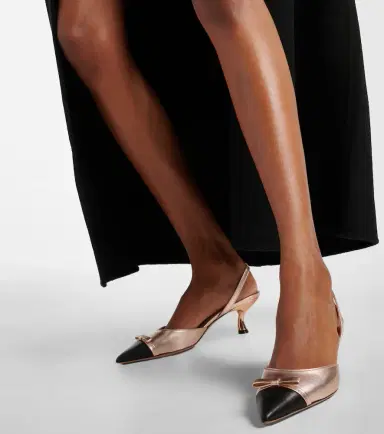 Malone Souliers Bernadette leather slingback pumps | Thumbnail 3