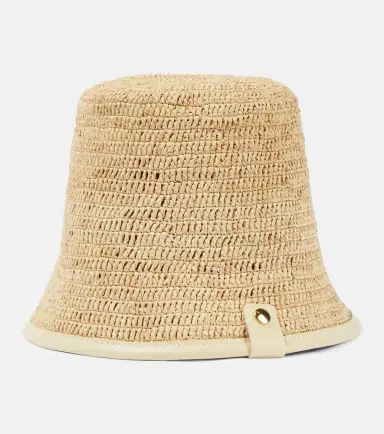 Jacquemus Le Bob Soli logo raffia bucket hat | Thumbnail 3