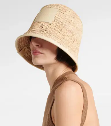 Jacquemus Le Bob Soli logo raffia bucket hat | Thumbnail 5