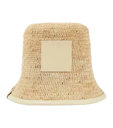 Jacquemus Le Bob Soli logo raffia bucket hat | Thumbnail 1