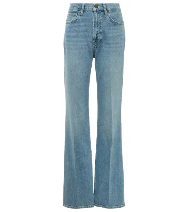 Frame The Slim Stacked high-rise straight jeans