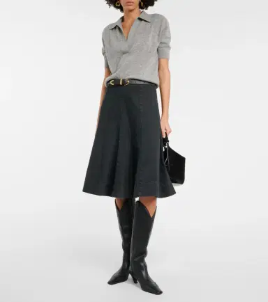 Khaite Shrunken Jo cashmere-blend polo sweater | Thumbnail 4