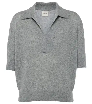 Khaite Shrunken Jo cashmere-blend polo sweater | Thumbnail 1