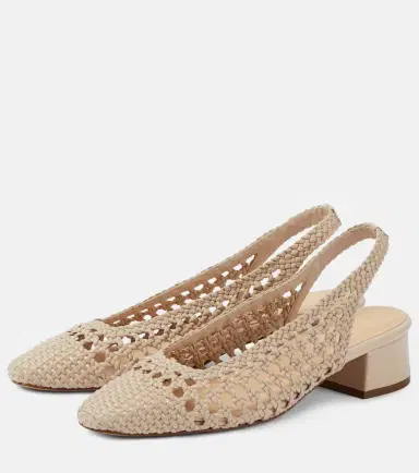 Souliers Martinez Nova Tarragona leather slingback pumps | Thumbnail 2