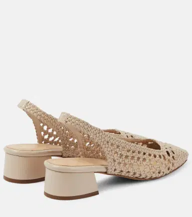 Souliers Martinez Nova Tarragona leather slingback pumps | Thumbnail 4