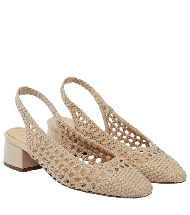 Souliers Martinez Nova Tarragona leather slingback pumps
