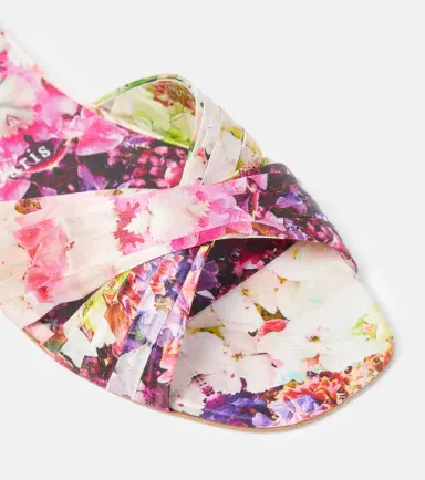 Christian Louboutin Nicol Is Back floral satin slides | Thumbnail 3