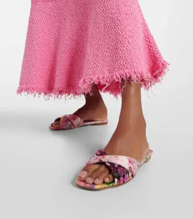 Christian Louboutin Nicol Is Back floral satin slides | Thumbnail 6