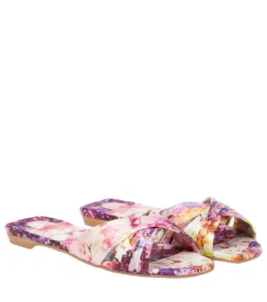 Christian Louboutin Nicol Is Back floral satin slides | Thumbnail 1