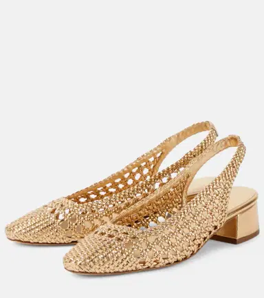 Souliers Martinez Nova Terragona leather slingback pumps | Thumbnail 2