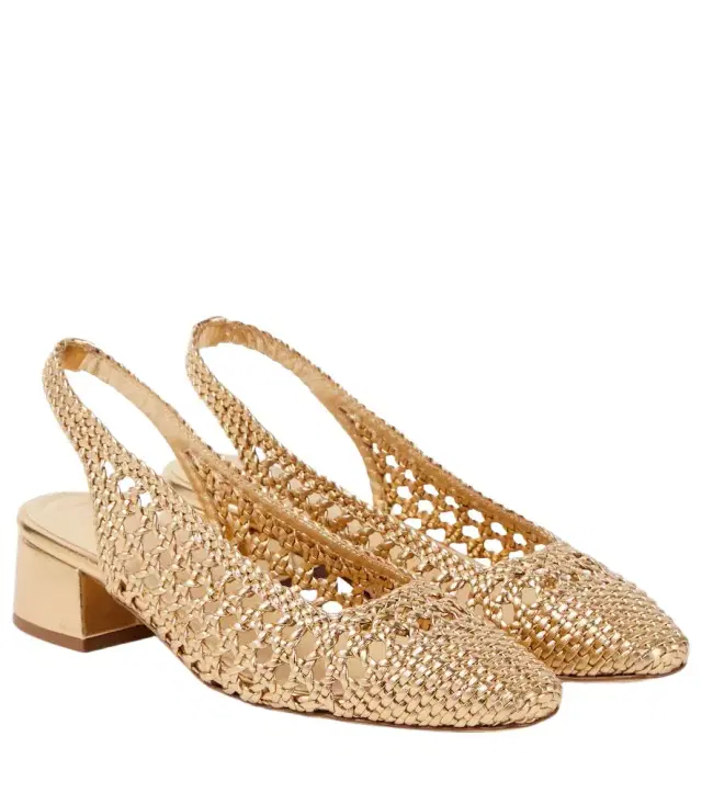 Souliers Martinez Nova Terragona leather slingback pumps
