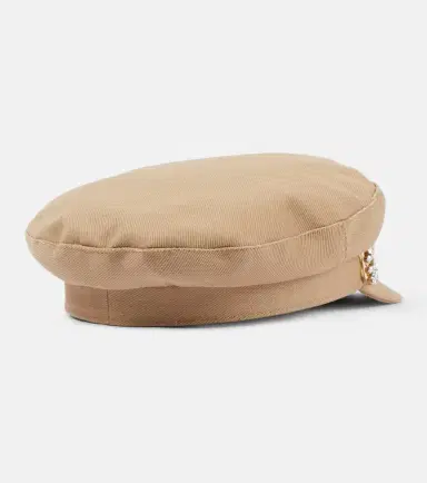 Roger Vivier Broche Vivier denim newsboy cap | Thumbnail 2
