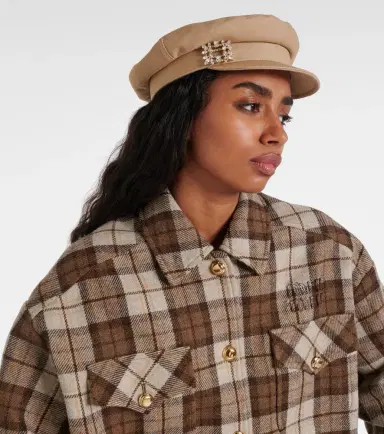Roger Vivier Broche Vivier denim newsboy cap | Thumbnail 4