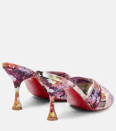 Christian Louboutin Nicol Is Back floral silk satin sandals | Thumbnail 2