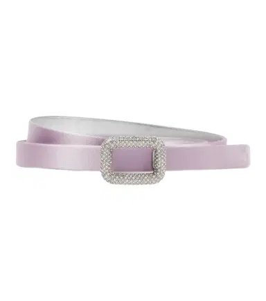 Roger Vivier Viv' Choc embellished satin belt | Thumbnail 1