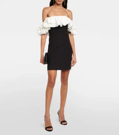 Staud Kiara off-shoulder ruffled minidress | Thumbnail 4