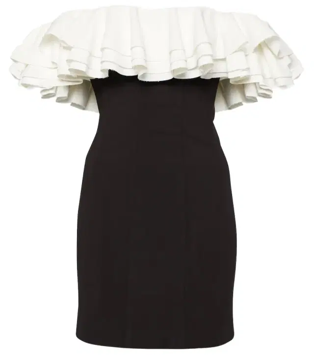 Staud Kiara off-shoulder ruffled minidress