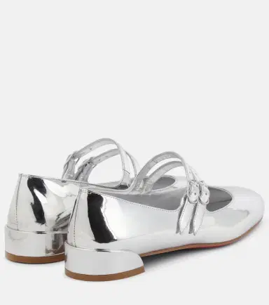 Christian Louboutin Sweet Jane metallic leather Mary Jane flats | Thumbnail 3 Christian Louboutin Sweet Jane metallic leather Mary Jane flats | Thumbnail 3