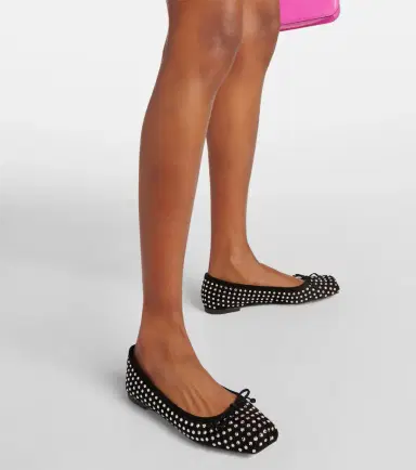 Christian Louboutin Mamadrague embellished suede ballet flats | Thumbnail 6