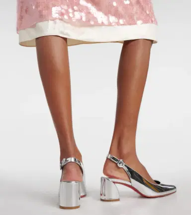 Christian Louboutin So Jane Sling metallic leather slingback pumps | Thumbnail 7 Christian Louboutin So Jane Sling metallic leather slingback pumps | Thumbnail 7