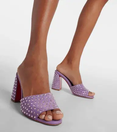 Christian Louboutin Jane embellished suede mules | Thumbnail 5