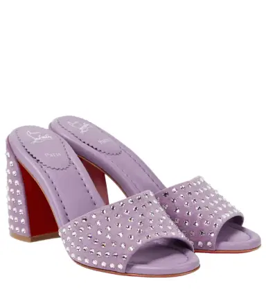 Christian Louboutin Jane embellished suede mules | Thumbnail 1