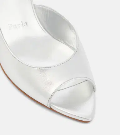 Christian Louboutin Open Apostropha 80 metallic leather pumps | Thumbnail 2