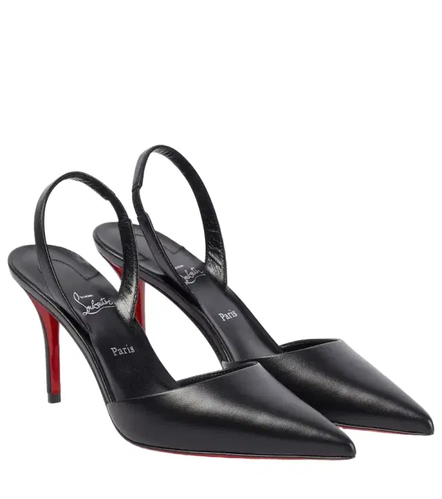 Apostropha leather slingback pumps
