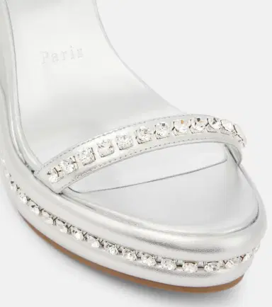 Christian Louboutin Pyrastrass metallic leather wedge sandals | Thumbnail 2