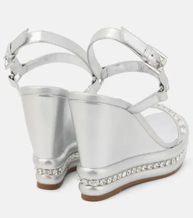Christian Louboutin Pyrastrass metallic leather wedge sandals | Thumbnail 5
