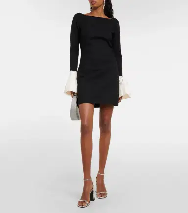 Staud Hawthorne taffeta-trimmed minidress | Thumbnail 5