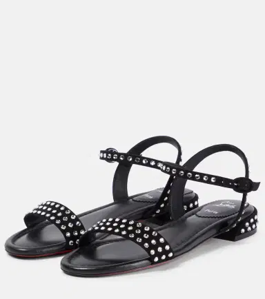 Christian Louboutin Sweet Jane Strass Boum suede sandals | Thumbnail 3
