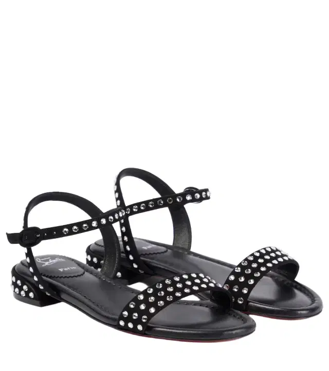 Sweet Jane Strass Boum suede sandals