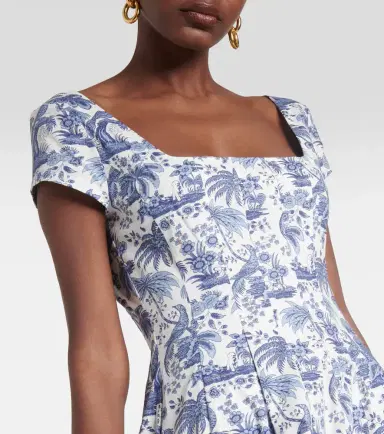 Staud Wells floral cotton midi dress | Thumbnail 3