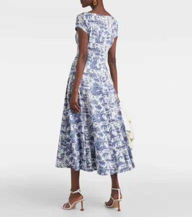 Staud Wells floral cotton midi dress | Thumbnail 4