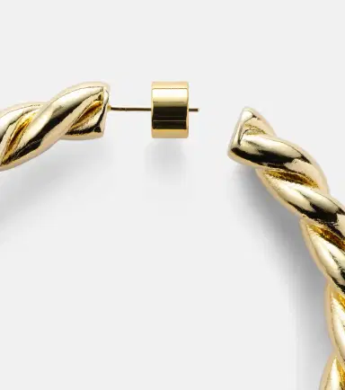 Jennifer Fisher Twisted 14kt gold-plated hoop earrings | Thumbnail 2
