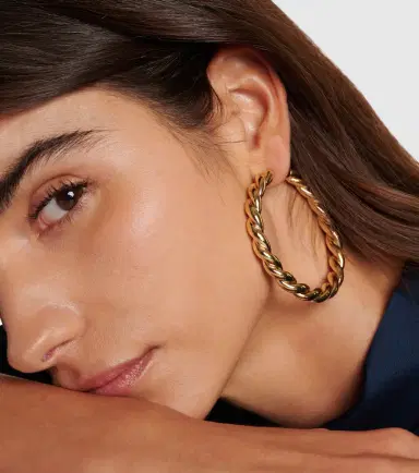 Jennifer Fisher Twisted 14kt gold-plated hoop earrings | Thumbnail 4