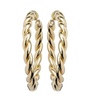 Jennifer Fisher Twisted 14kt gold-plated hoop earrings | Thumbnail 1