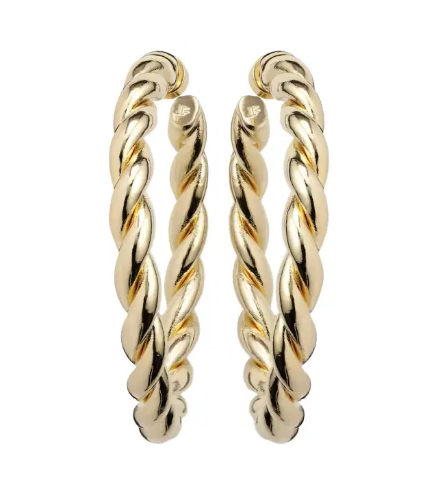 Jennifer Fisher Twisted 14kt gold-plated hoop earrings