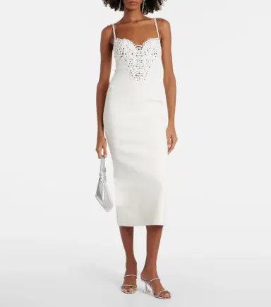 Galvan Sculpted Spiral midi dress | Thumbnail 4
