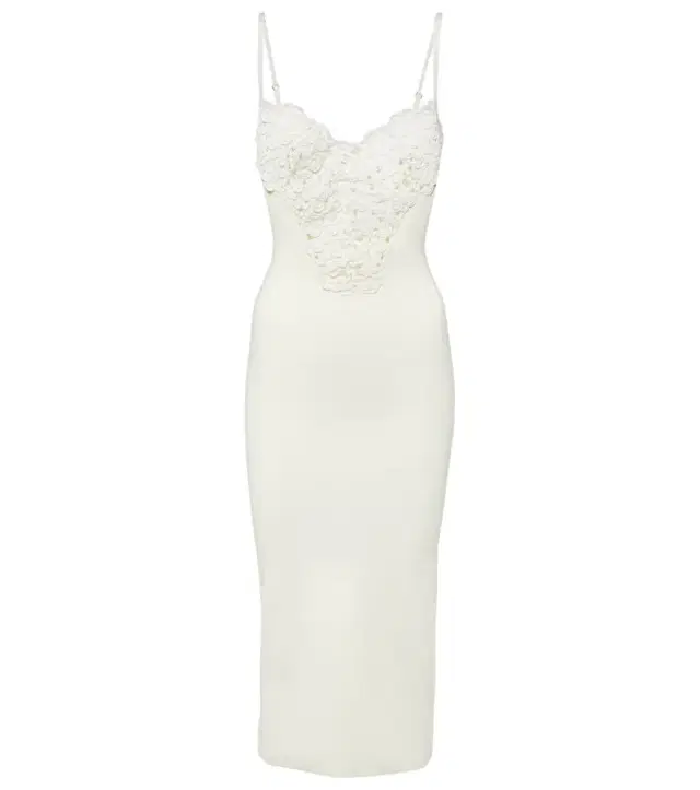 Galvan Sculpted Spiral midi dress