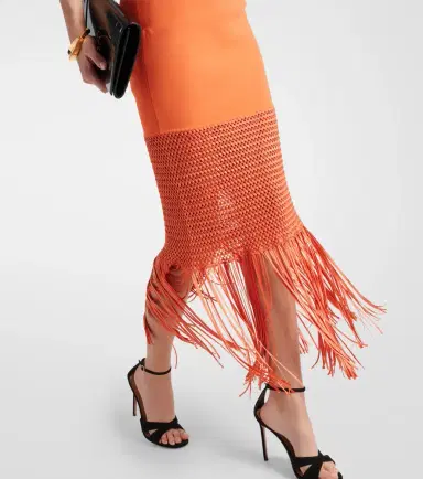 Galvan Fringed midi dress | Thumbnail 3