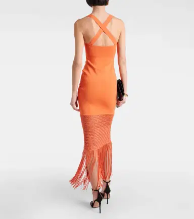 Galvan Fringed midi dress | Thumbnail 5