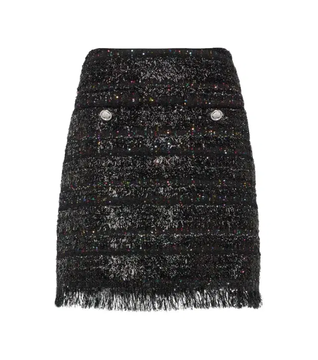 Giambattista Valli Sequined tweed miniskirt