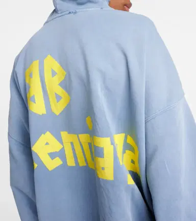 Balenciaga Tape Type cotton fleece hoodie | Thumbnail 2