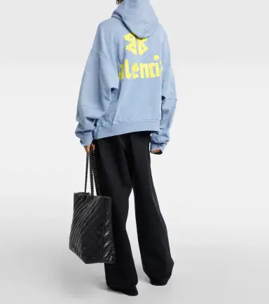 Balenciaga Tape Type cotton fleece hoodie | Thumbnail 3