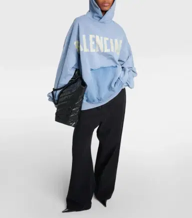 Balenciaga Tape Type cotton fleece hoodie | Thumbnail 4