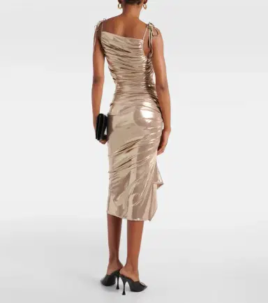 Maticevski Neroli ruched midi skirt | Thumbnail 3