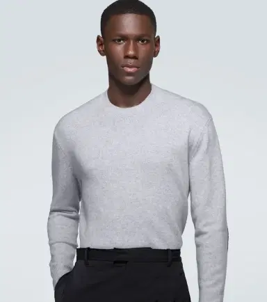 Bottega Veneta Intrecciato leather and cashmere sweater | Thumbnail 2